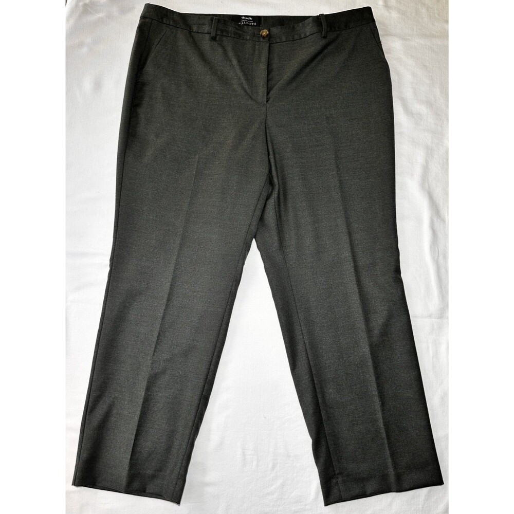 TALBOTS MARZOTTO SOUTHAMPTON LUXE ITALIAN WOOL STRAIGHT LEG PANTS SIZE 18W